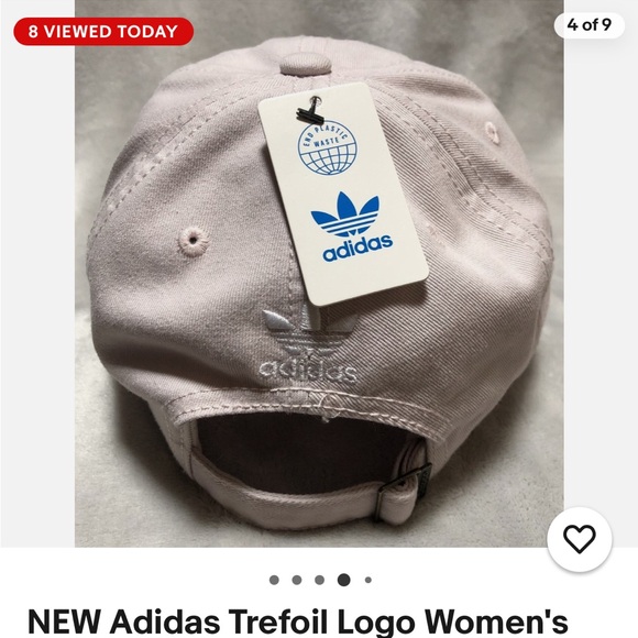Adidas Trefoil Logo Fit ICE Purple Strapback Adjustable Baseball Cap NWOT - Picture 4 of 9